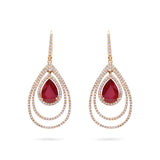 Gradiva Moire | Diamond Earrings | 18K Gold