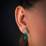 Gradiva Royal Emerald | Diamond Earrings | 18K Gold