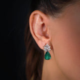 Gradiva Royal Emerald | Diamond Earrings | 18K Gold