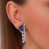 Gradiva Royal Sapphire | Diamond Sapphire Earrings | 18K Gold