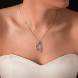 Gradiva Leaf | Diamond Pendant | 14K Gold