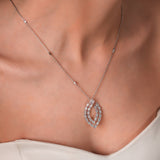 Gradiva Leaf | Diamond Pendant | 14K Gold