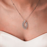 Gradiva Leaf | Diamond Pendant | 14K Gold