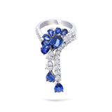 Gradiva Royal Sapphire | Diamond Sapphire Ring | 18K Gold