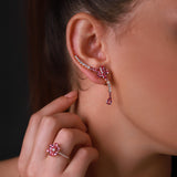 Gradiva Cherry Blossom | Diamond Earrings | 18K Gold