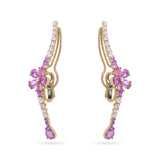 Gradiva Cherry Blossom | Diamond Earrings | 18K Gold