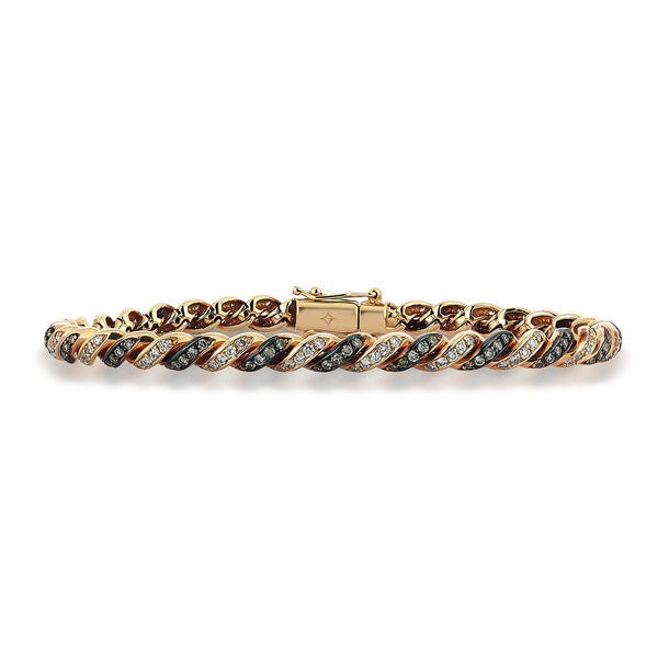 Gradiva Helix | Brown Diamond Bracelet | 18K Gold