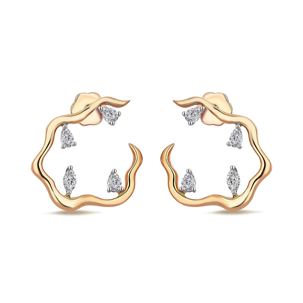 Gradiva Seraphina | Diamond Earrings | 14K Gold