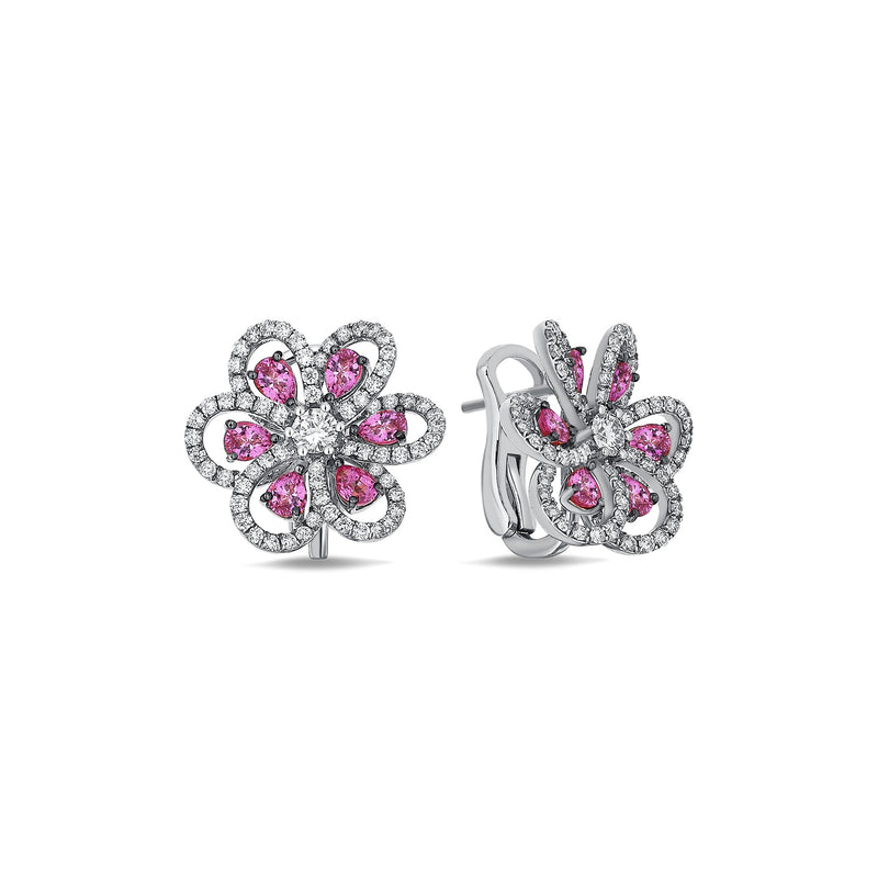 Gradiva Floral Elegance | Diamond Earrings | 18K Gold