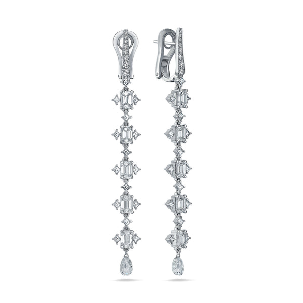 Gradiva Baguettes | Diamond Earrings | 18K Gold