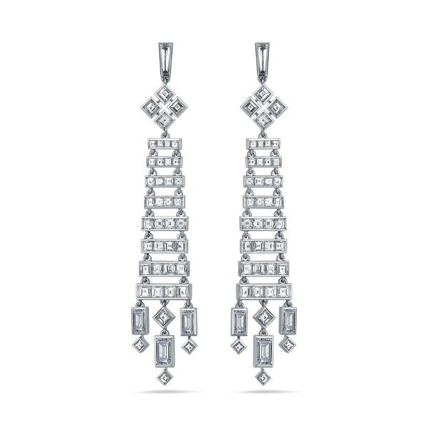 Gradiva Baguettes | Diamond Earrings | 18K Gold