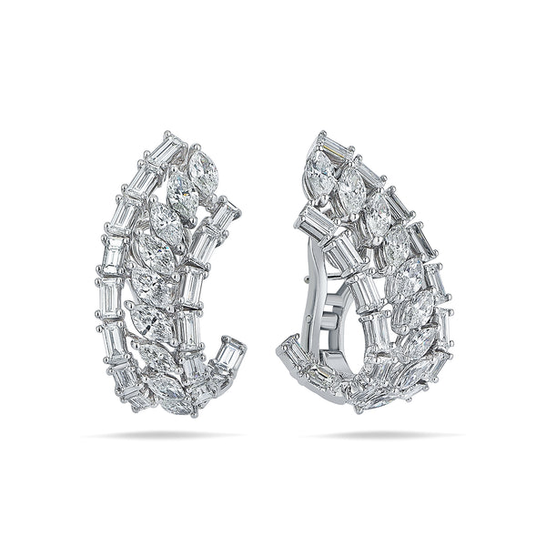 Gradiva Baguettes | Diamond Earrings | 18K Gold