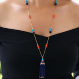 Gradiva Lapis Glow | Diamond Necklace | 18K Gold