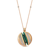 Gradiva Malachites | Diamond Pendant | 18K Gold