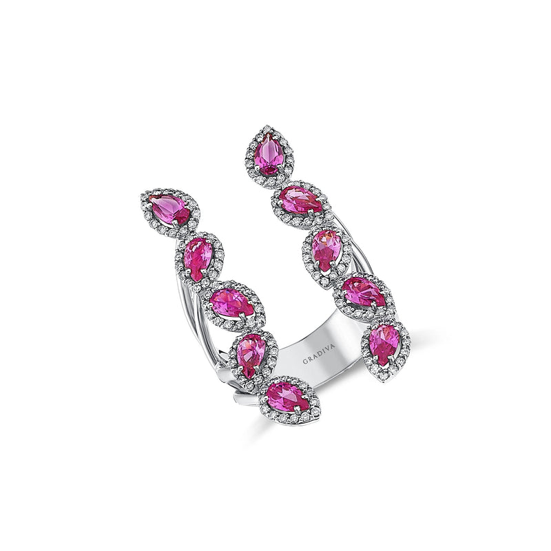 Gradıva Pink Sapphire | Pırlanta Yüzük | 18 Ayar Altın