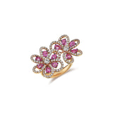 Gradiva Floral Elegance | Diamond Ring | 18K Gold