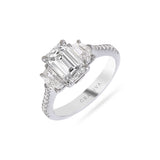 Gradiva Emerald-Cut Solitaire | Diamond Ring | 18K Gold