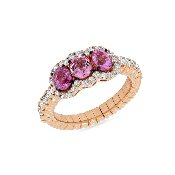 Gradiva Crown | Pink Sapphire Ring | 18K Gold
