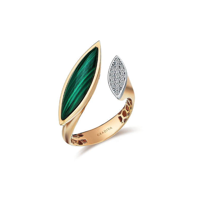 Gradiva Malachites | Diamond Ring | 18K Gold