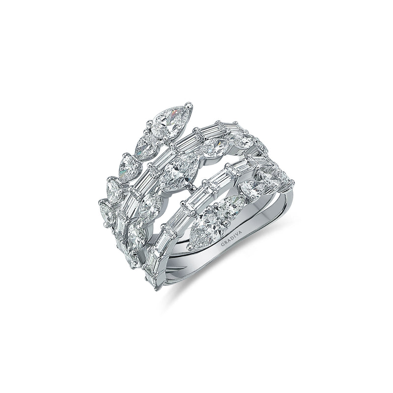 Gradiva Baguettes | Diamond Ring | 18K Gold