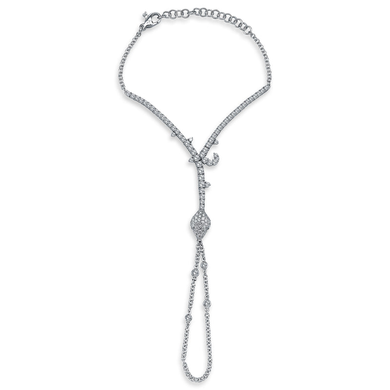 Gradiva Serpentine | Diamond Hand Chain | 18K Gold