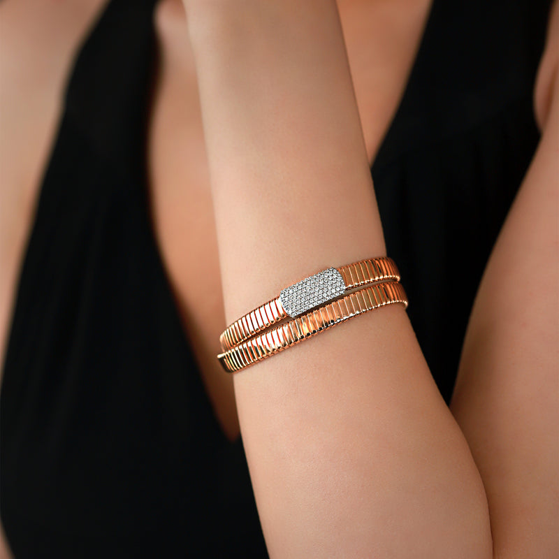 Gradiva Cuffs | Diamond Bracelet | 18K Gold