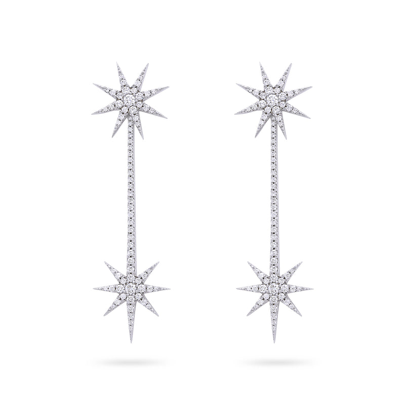 Shining Stars | Diamond Earrings | 14K Gold