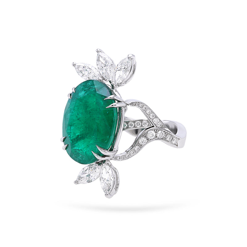 Gradiva Royal Emerald | Diamond Ring | 18K Gold