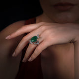 Gradiva Royal Emerald | Diamond Ring | 18K Gold